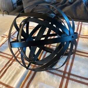 Black Metal Orb Decor